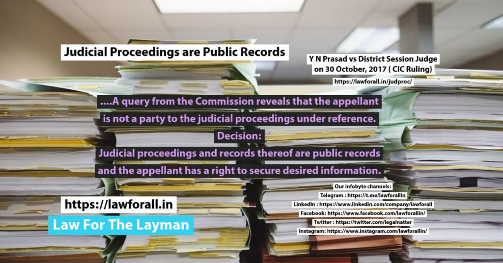 Judicial Proceedings are Public Records Law for All