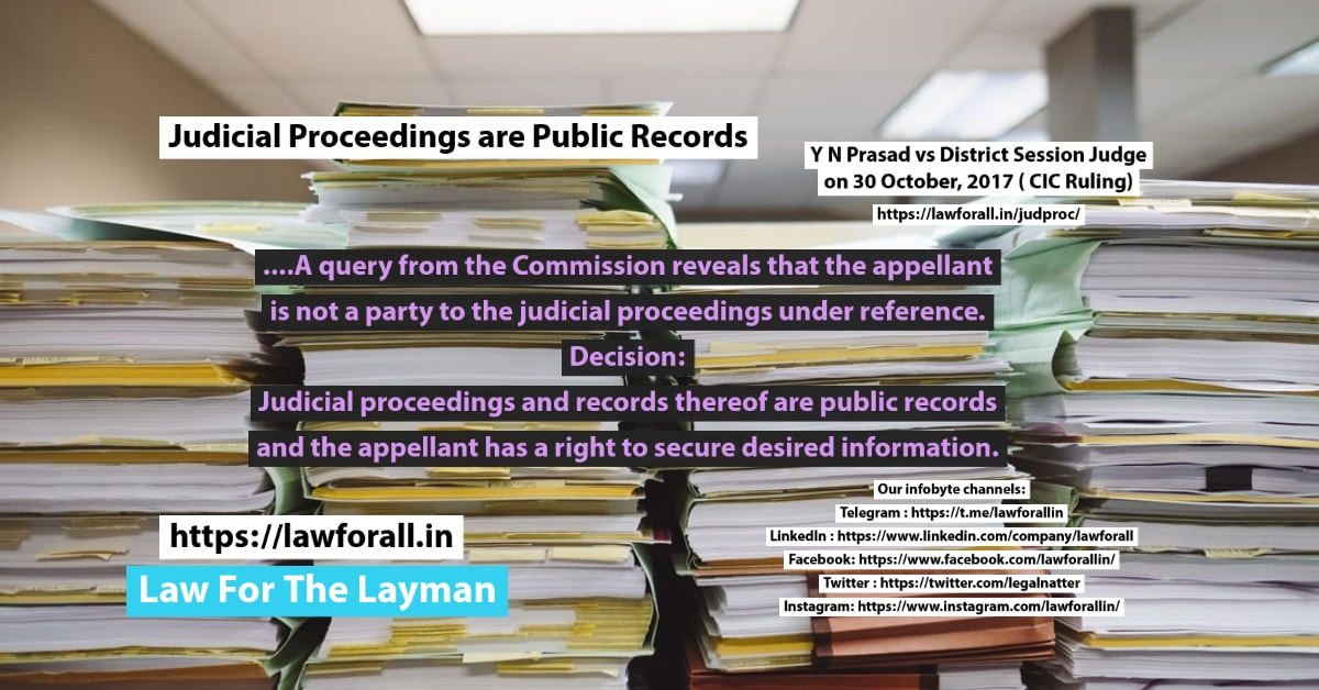 Judicial Proceedings are Public Records