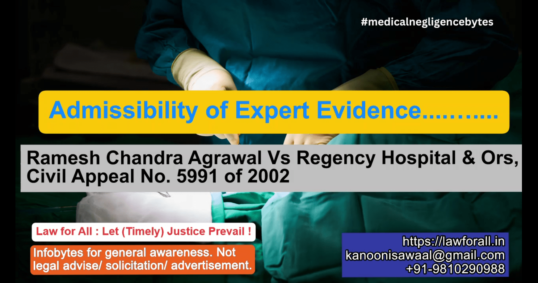 On Admissibility of Expert Evidence